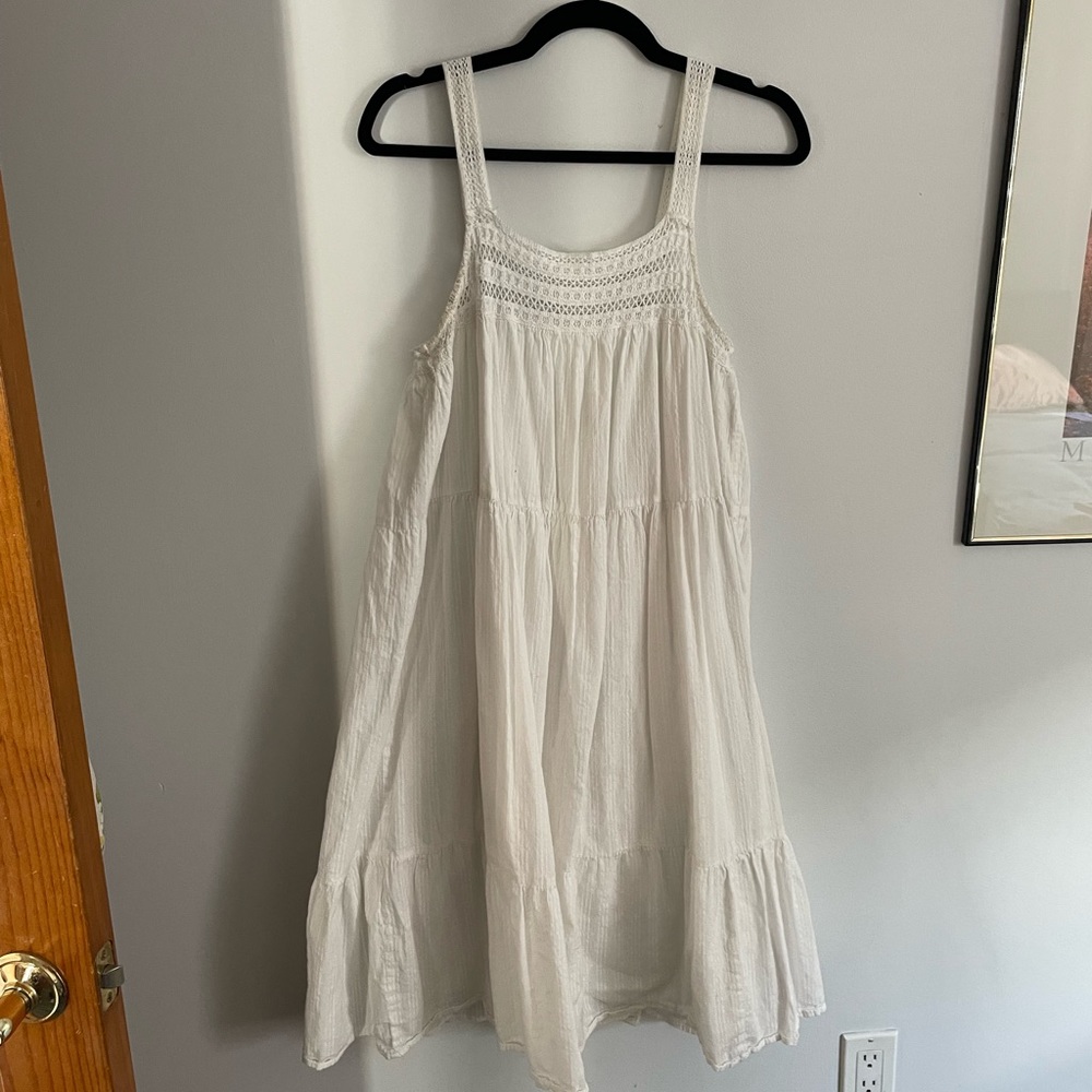 white midi dress